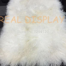 Качественная натуральная кожа ягненка ручной работы, Длинные напряженные Толстые вьющиеся волосы как ковер/татами