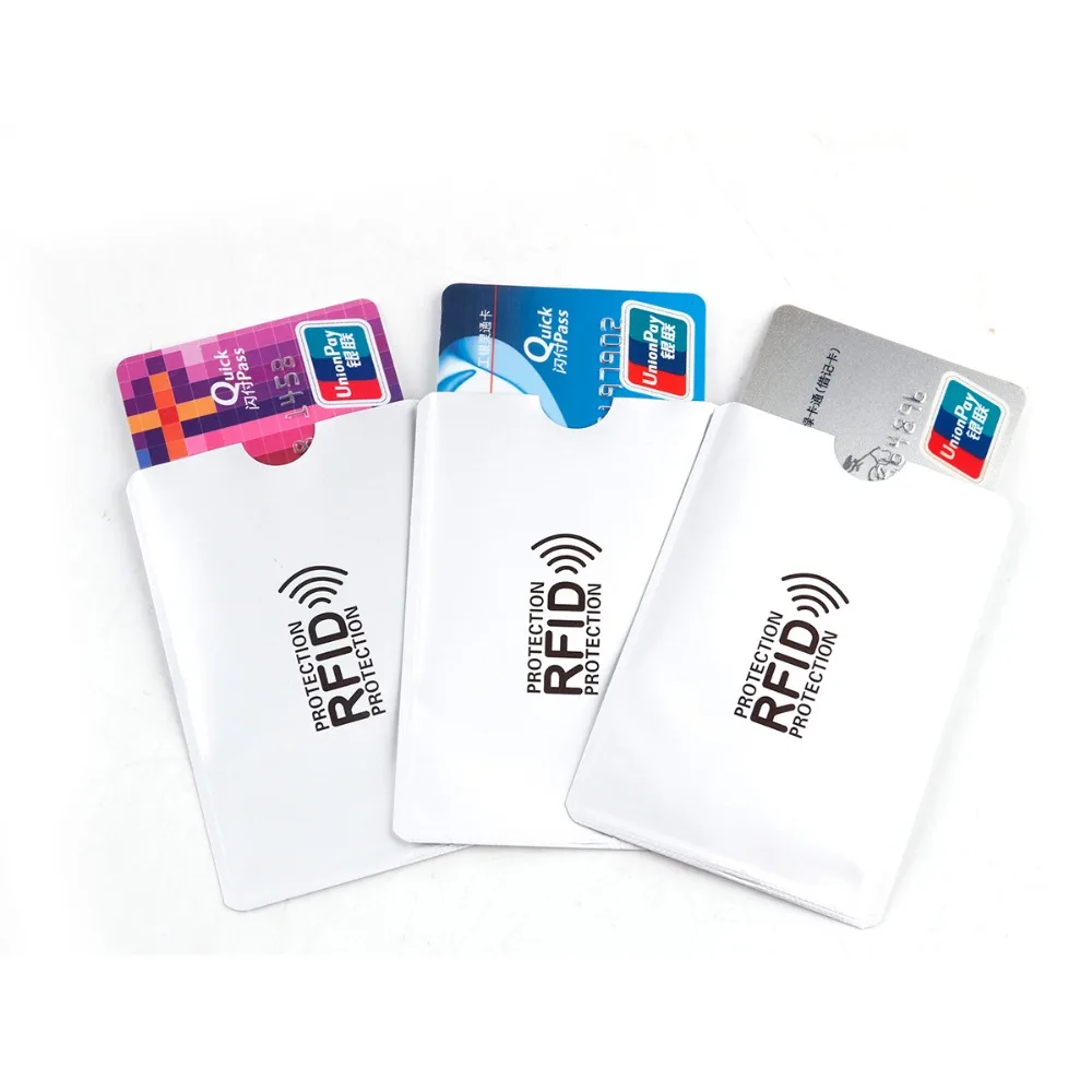 

10 pcs/set RFID Shielded Sleeve Card Blocking 13.56 mhz IC card Protection NFC security card Anti-demagnetizing card sleeve 2018