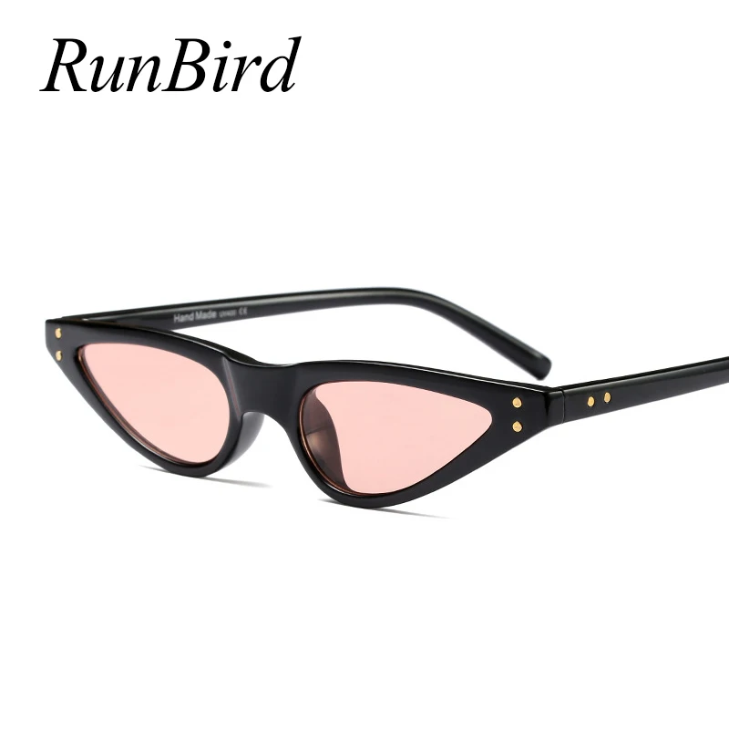 Маленькие женские солнцезащитные очки RunBird кошачий глаз винтажные стильные