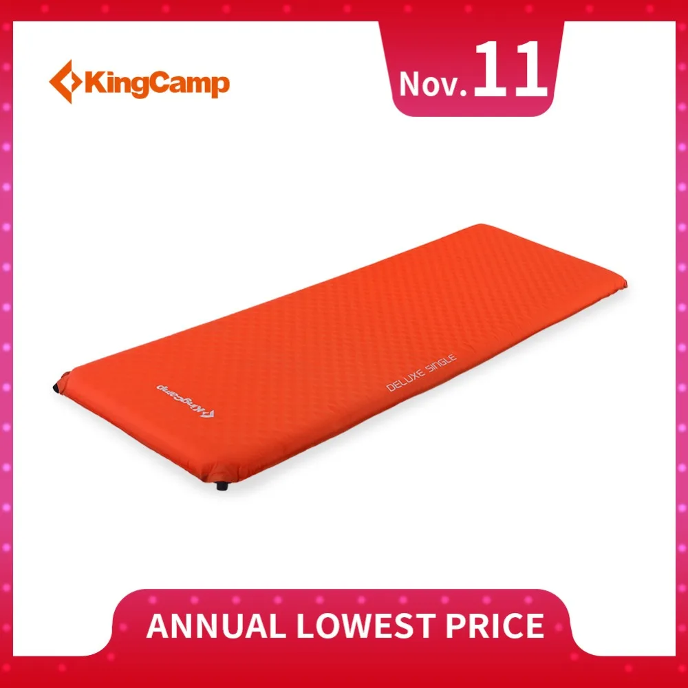 KingCamp Lightweight Colchon Inflable Durable Oxford Self-Inflating Camping Mat Deluxe Single Air Bed for Camping Backpacking KingCamp Lightweight Colchon Inflable Durable Oxford Self-Inflating Camping Mat Deluxe Single Air Bed for Camping Backpacking