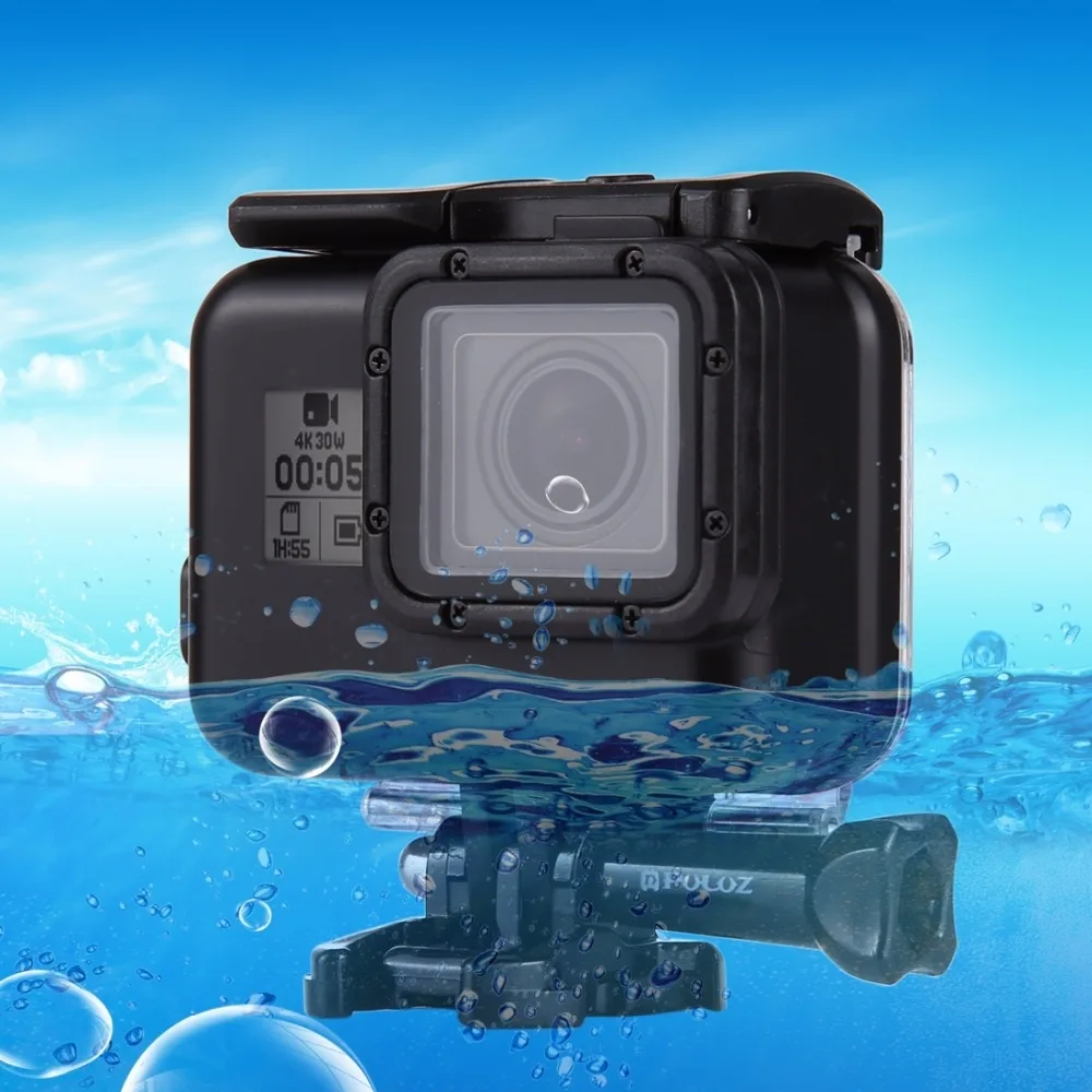PULUZ для GoPro HERO() HERO7 Black 6 5 задняя крышка+ 30 м водонепроницаемый корпус защитный чехол с пряжкой базовое крепление и винт