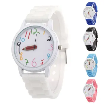 

Multicolor Silicone Quartz Watch Children's Accessories Fashion Children's Watch Pencil Pointer Watch