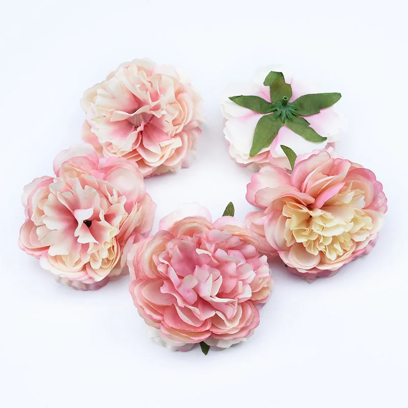 10pcs Silk peony flowers for scrapbook wedding flower wall bridal accessories clearance christmas home decor artificial flowers - Цвет: 1