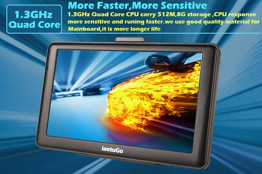 iaotuGo 7″ Android Car GPS Navigation+LED Night Vison Rear Camera,Android