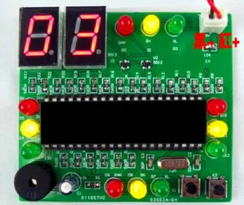 

Free Shipping!!! 51 single chip traffic light kit / electronic production DIY (parts)