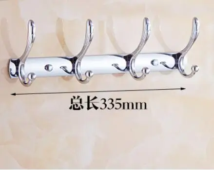 Настенная Золотая/хромированная/Розовая Золотая одежда шляпа крючок ряд винтажный крючок для одежды для ванной комнаты Набор оборудования для ванной вешалка для кухни - Цвет: 4 hooks chrome