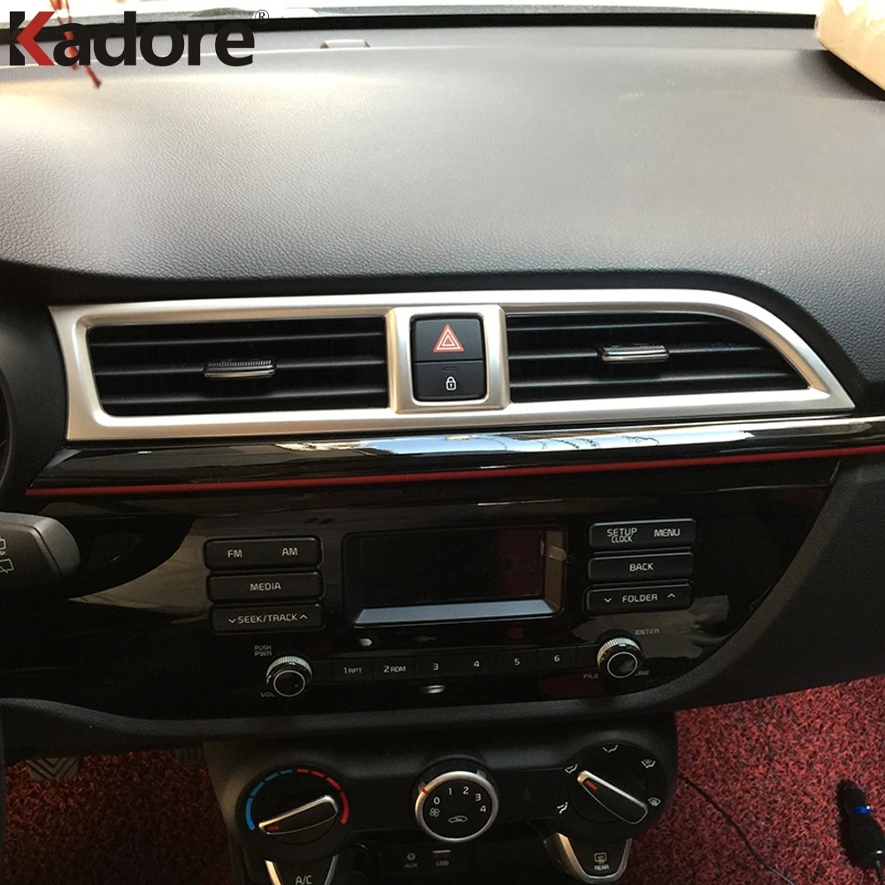 For Kia Rio 4 X line 2018 2019 ABS Plastic Center Air conditioning Outlet Vent styling
