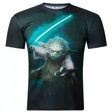 Camiseta Homme 2017 Nuevas Camisetas Hombre Novedad Star Wars de Los Hombres camisetas Camisetas 3D Print Tops O-cuello de Manga Corta Hombre Divertido Tees