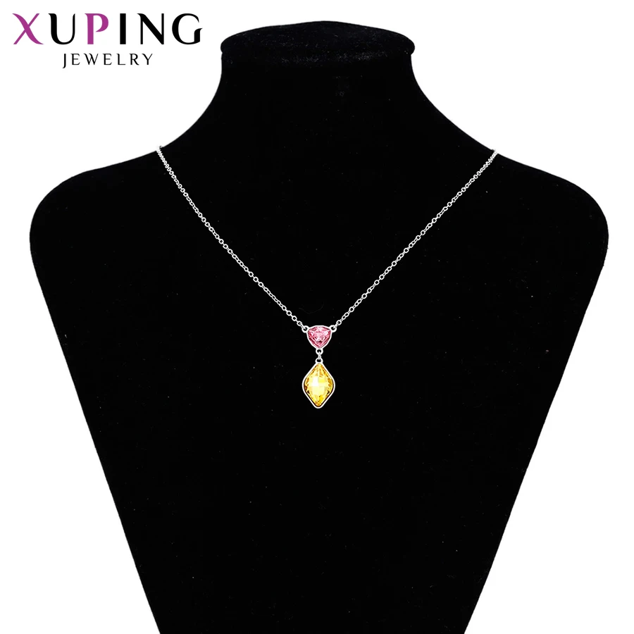 Мода Xuping кулон Роскошные Кристаллы от Swarovski воды подвески ожерелья для женщин День святого Валентина подарки 43461