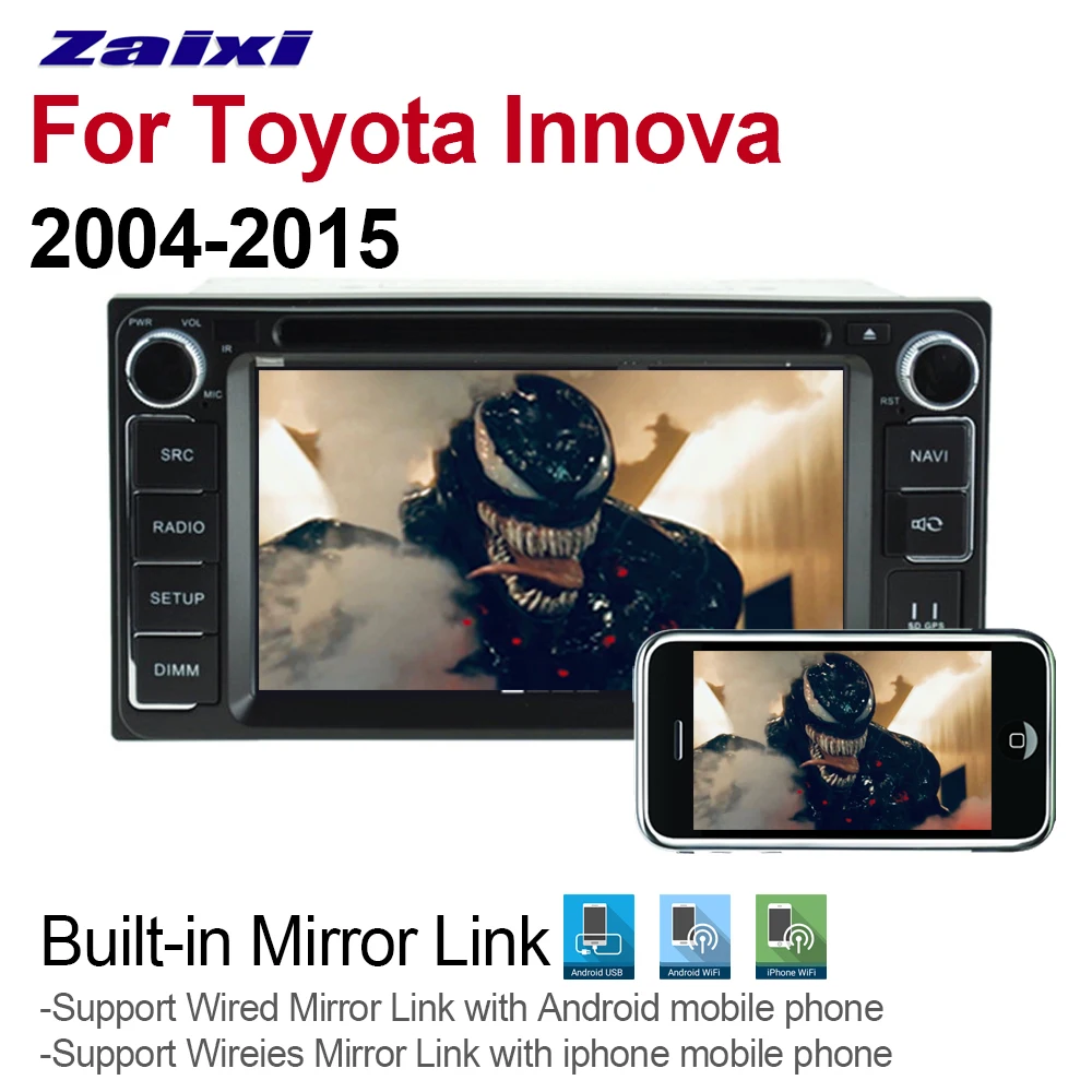 Flash Deal ZaiXi 2 Din Car Multimedia Player Android 9 Auto Radio For Toyota Innova 2004~2015 DVD GPS 8 Cores 4GB+32GB Bluetooth WIFI 4