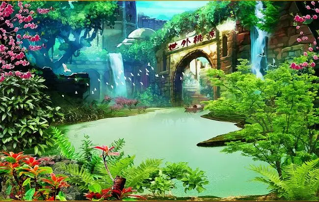 3d fondo de pantalla personalizado mural no tejido 3d habitación