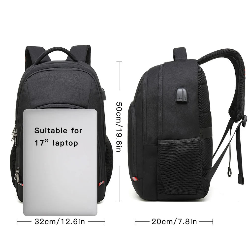 【すので】 XQXA BundleLaptop Backpack for Men with USB Charging Water