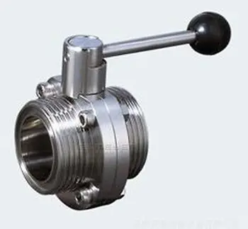 

2" 51mm 304 Stainless Steel Sanitary SMS-Type Thread Union Connection Butterfly Valve Brew Beer Dairy Product