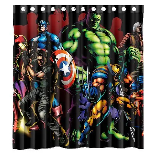 Claude Monet Irises Decorative Fabric Shower Curtain Superhero Hulk Hot Movie Design |