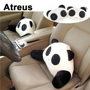 

Atreus Cartoon Panda Car Neck Headrest Auto Waist Pillow For VW polo passat b5 b6 Mazda 3 6 cx-5 Toyota corolla Ford focus 2 3