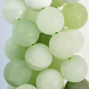

Natural Matte New Jade beads - not dye Round 8 mm Gemstone Beads - Full Strand 15 1/2", 49 beads, A-Quality