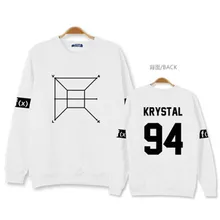 2016 Hot The New F (x) k-pop Clothes College Wind Unisex Black and white Cotton Printing Jacket Tee hedging Sweatshirts