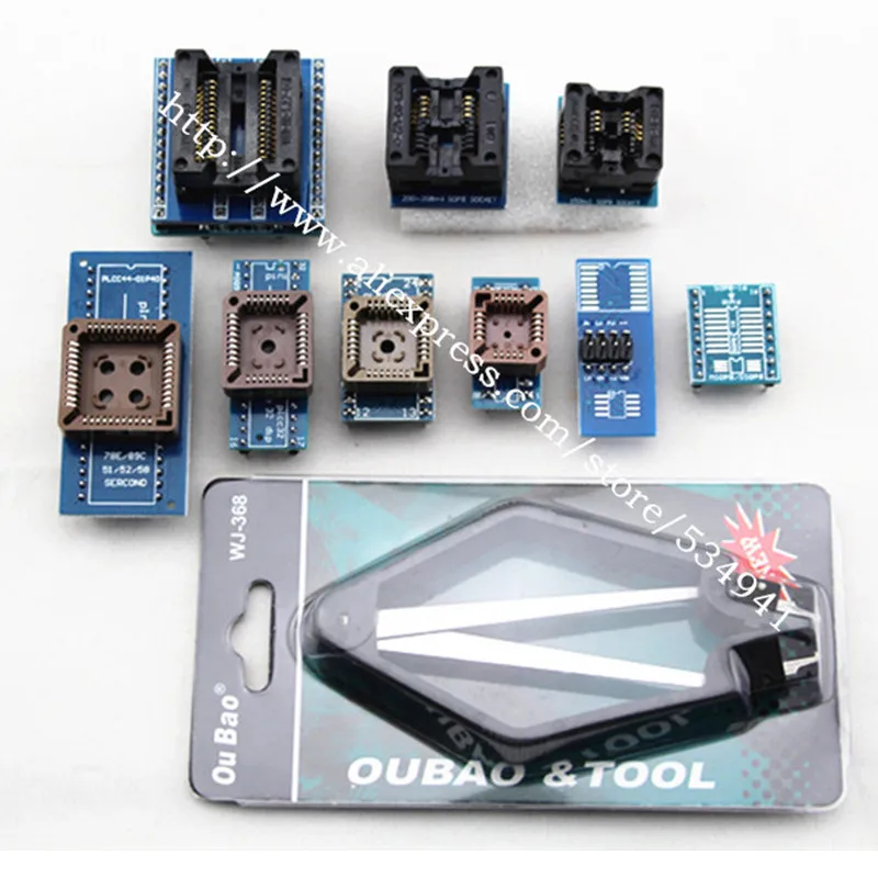 Оригинальный универсальный программатор V10.22 TL866ii Plus + 10 адаптеров minipro TL866 NAND flash