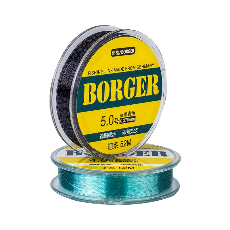 Força de Alta Linha de Pesca Linha de Nylon Super Qualidade Tensão Salpico Principal Transparente Durável Alta Ocultação Subline 2 Pcs