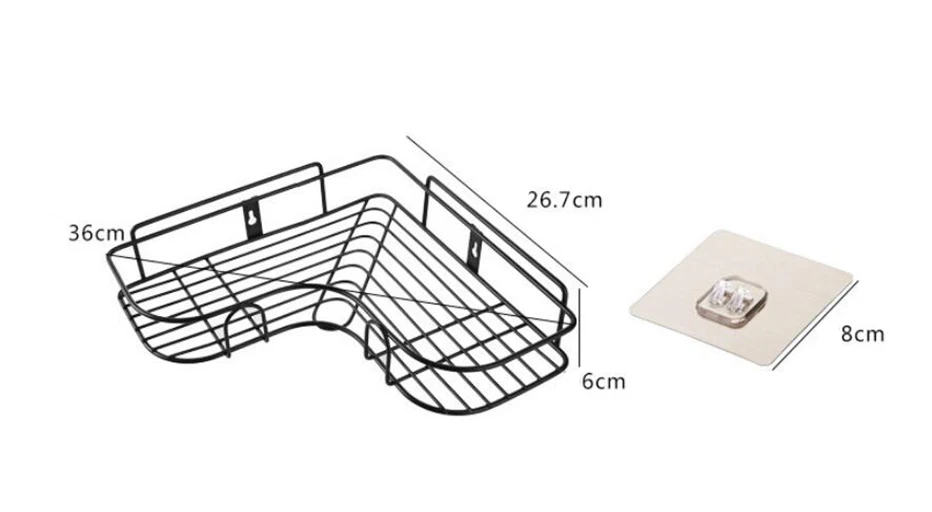 Железная угловая стойка для кухни, органайзер для соуса, настенный гель для душа, держатель для шампуня, полка для хранения в ванной