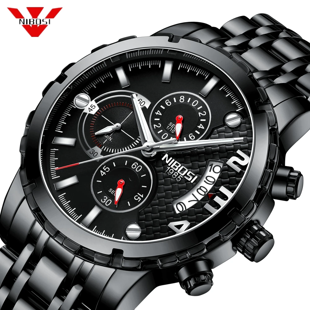 

NIBOSI Men's Chronograph Watches Men Top Brand Luxury Quartz Watch Sports Military Watches Relogio Masculino Clock Montre Homme