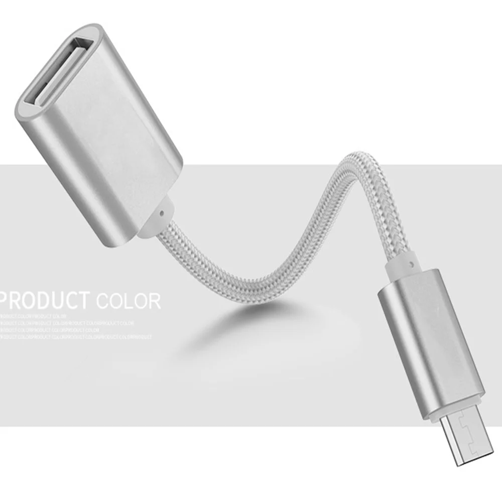 Тип C USB 2,0 хост-кабель OTG адаптер для сотового телефона мобильного телефона внешний U диск ридер кабель - Цвет: Silver