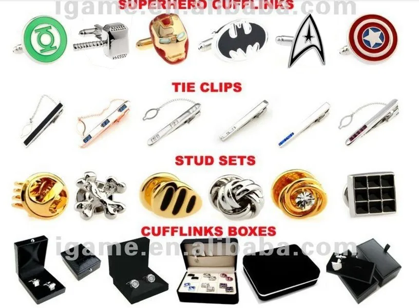 1 pair Brass Cufflinks For Business Men Silver color