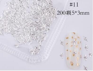 Mixed 3D DIY Hollow Metal Frame For Nail Art Decor Geometry Golden Tips DIY Nail Art Tools Fashion Nail Studs P3R#