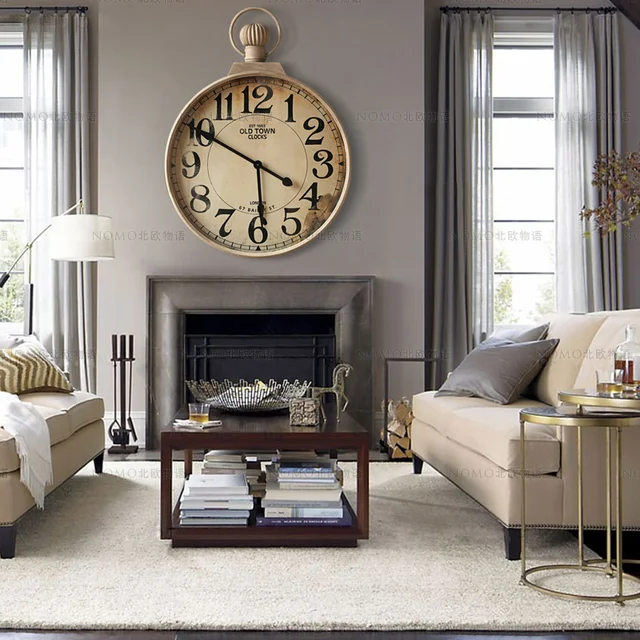 American retro vintage tieyi finishing clocks french antique round