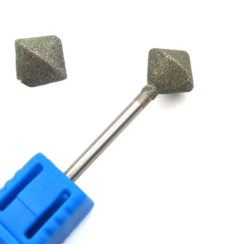 HYTOOS 10 мм алмазное сверло для ногтей с ромбовидным узором 3/3" роторные сверла для маникюра электрические сверла аксессуары для ногтей фрезы Tools-D-7