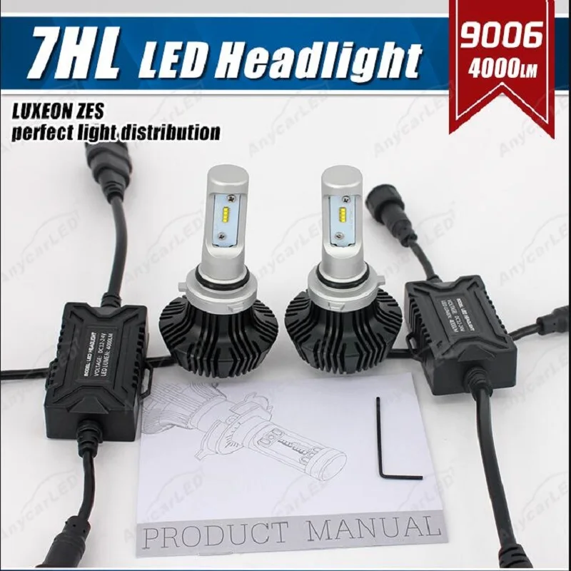 

1set G7 9006 HB4  50W 8000lumen 6500K  LED Car Headlight Conversion Kit Fog Lamp Bulb DRL Super White