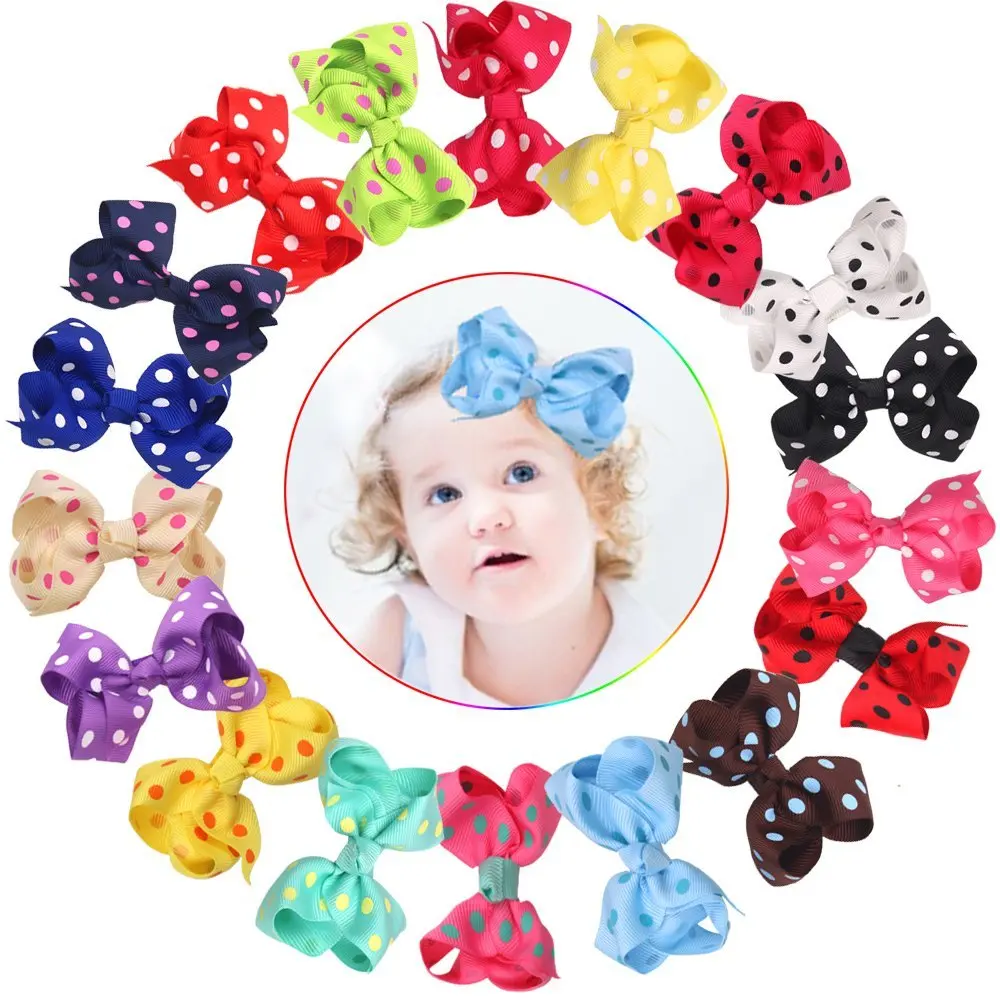 20 шт. 3 &quotзаколки для волос с лентой и бантом девочек подростков|barrettes for girls|hair bowsbow
