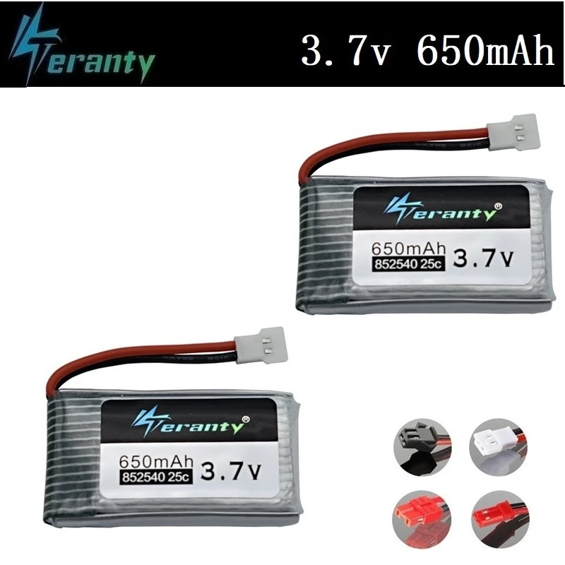 Teranty Power 3 7 V 650mAh Li po аккумулятор для SYMA X5C 1 X5 H5C X5SW 852540 Дрон с перезаряжаемым