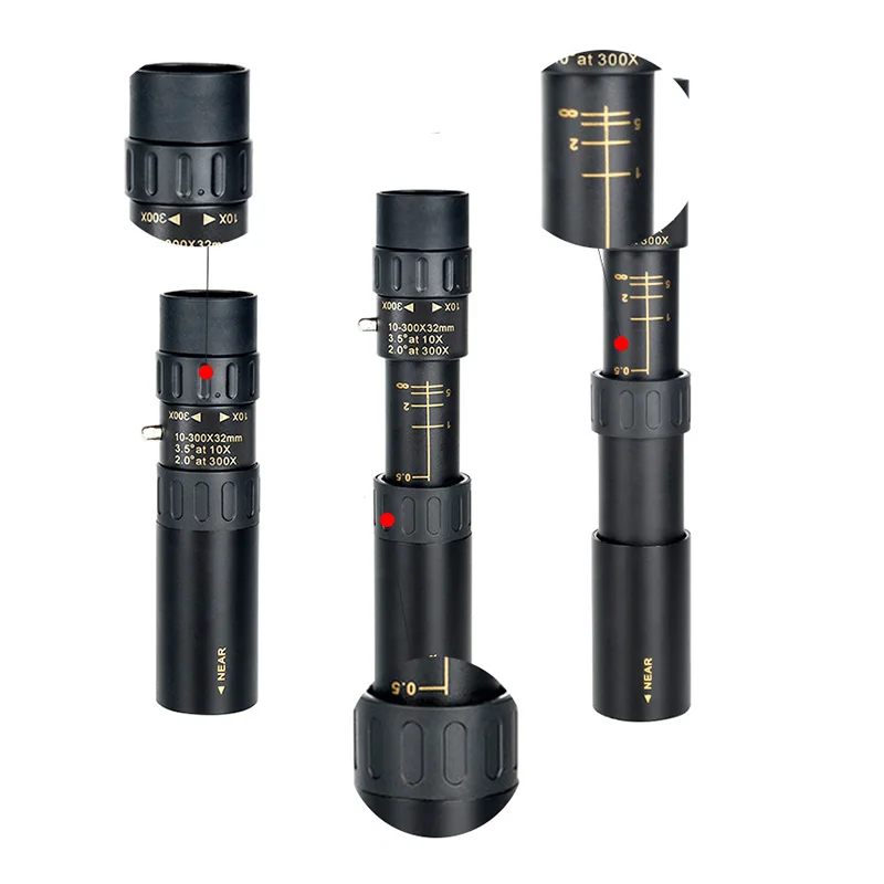 حار بيع مناظير نيكولا 10-30x25 التكبير أحادي تلسكوب الجيب الصيد البصرية بريزم نطاق