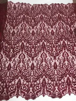 

New design S-101936 embroidered tulle mesh Lace Fabric with sequins For wedding dress