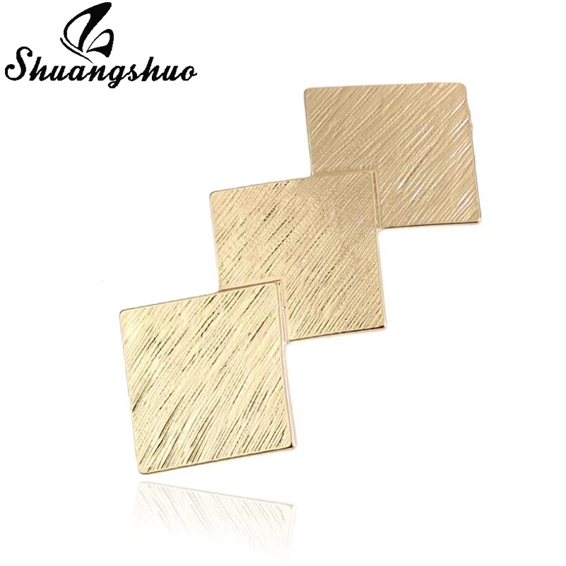 

Shuangshuo Korean Style Brushed Square Hair Pins Geometric Hair Ornaments Hair Jewelry Hair Clips Accessories for Women bijoux