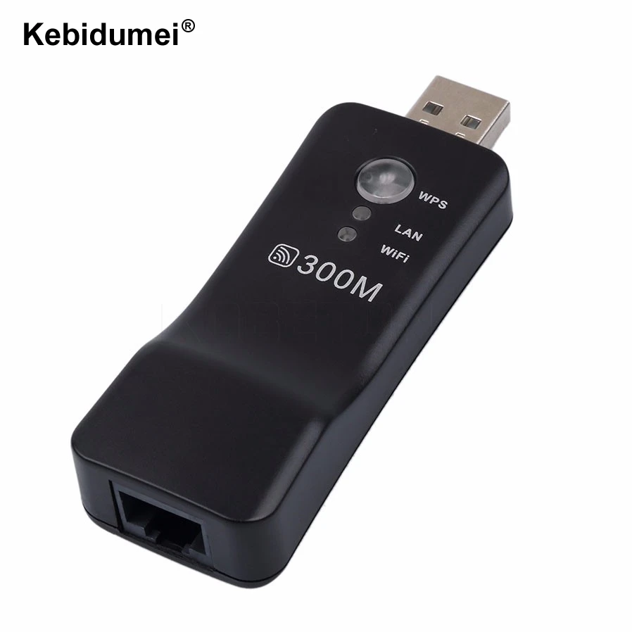 

300Mbps Wireless Network Adapter TV Network Cable WPS Button Wi-fi Repeater RJ-45 Networking for Samsung LG Sony Smart TV