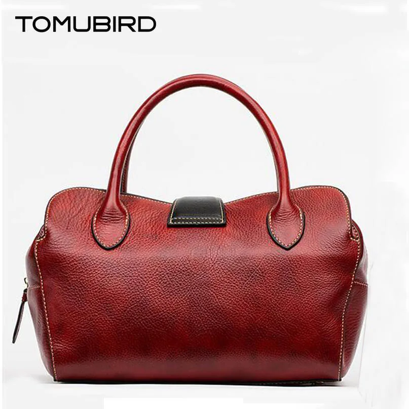 B Handtaschen Echtem red Frauen Leder Rindsleder Red Tasche Aus Berühmte A 2019 Mode Schulter Marke Retro Tomubird Neue A black Überlegene nwRqOHx74