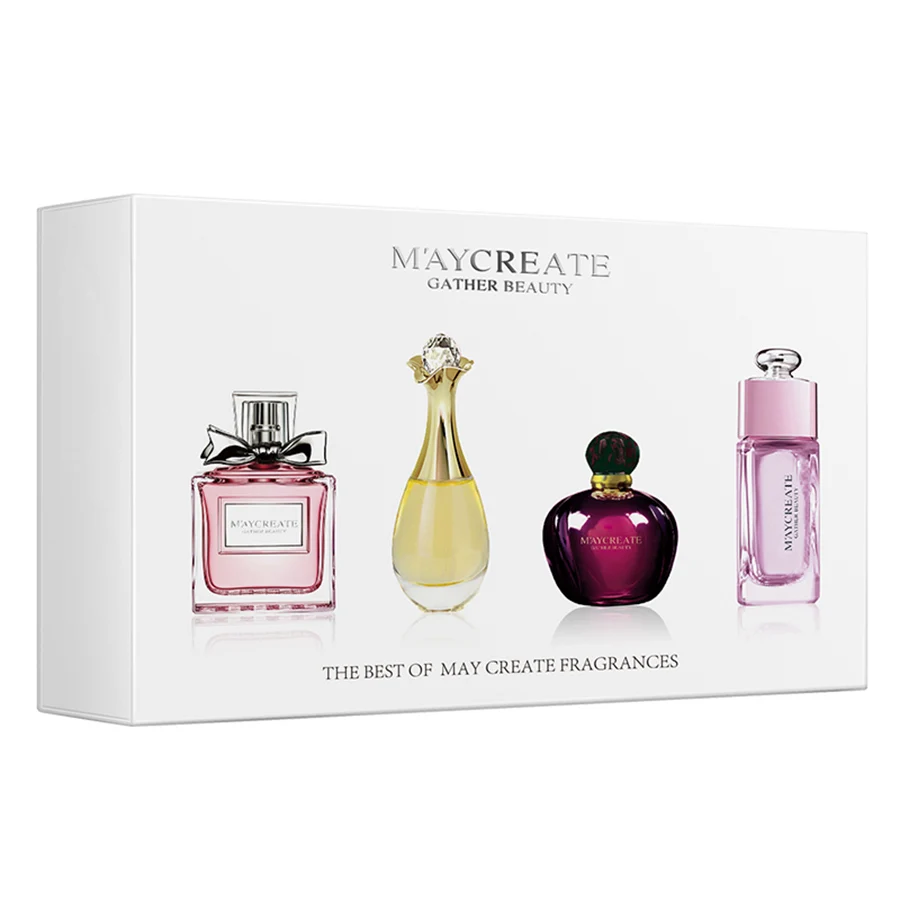 MayCreate 4 قطعة عطر النساء العطر معطر مضاد للعرق الأصلي العطور طويلة الأمد للبنات زهرة الفاكهة Feminino