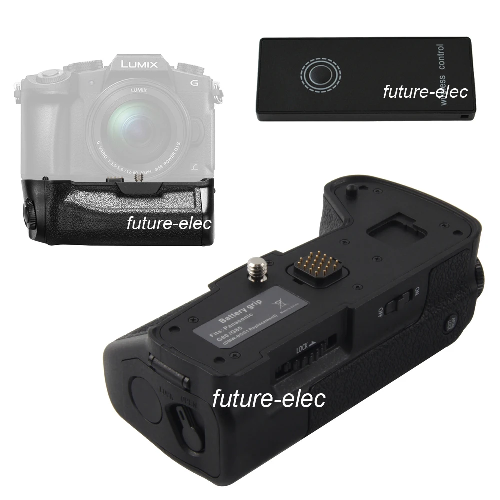 

Battery Handle Hand Grip Holder for Panasonic Lumix DMC-G80 G80 DMC-G85 G85 Camera as DMW-BGG1 + 2.4G Wireless Remote Controller