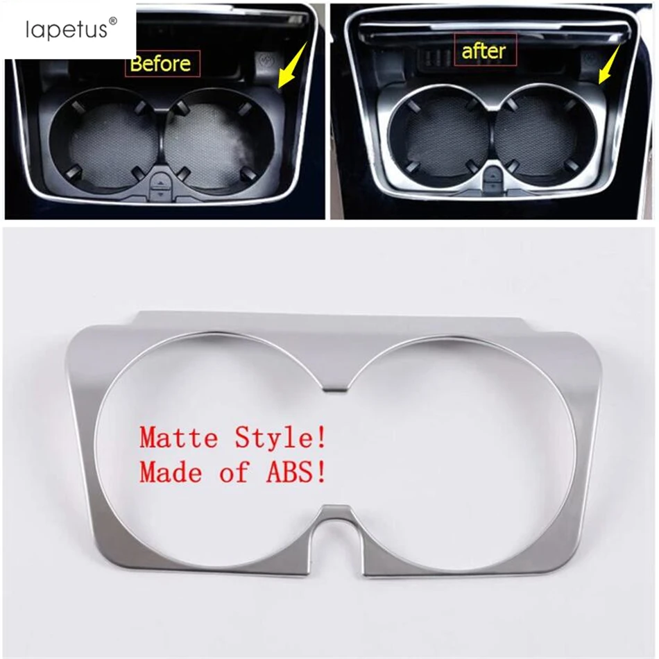 

Lapetus Accessories Fit For Mercedes Benz GLC X253 2016 - 2019 Front Row Middle Water Cup Holder Molding Cover Kit Trim / ABS