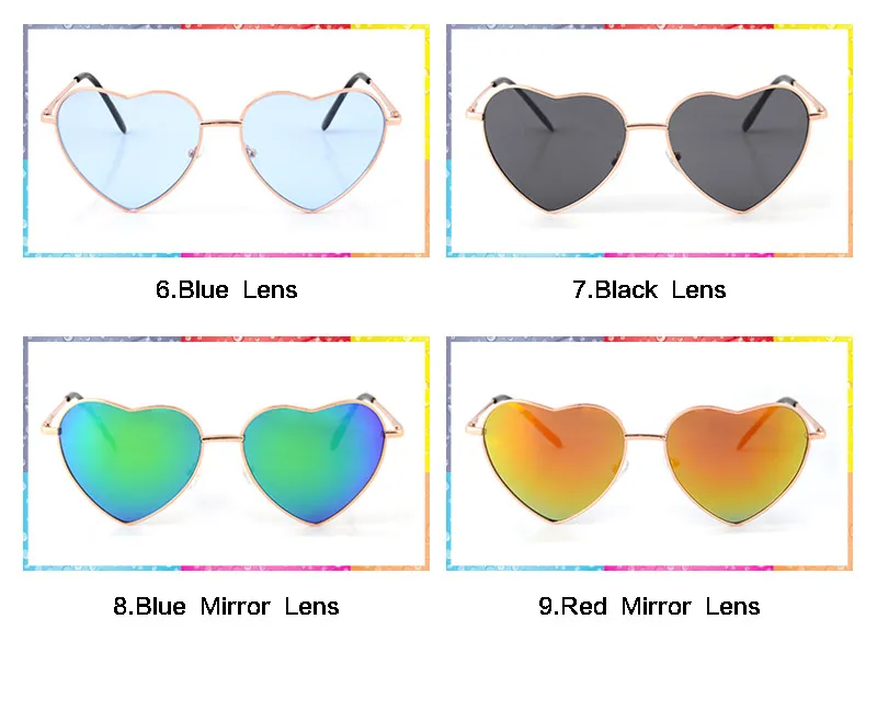 Dollger солнцезащитные очки в форме сердца, женские металлические отражающие зеркальные линзы, модные роскошные солнцезащитные очки, фирменный дизайн для женщин, s0396
