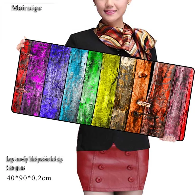 

Mairuige Colorful Wood MousePad Locked Edge Pad To Mouse Notbook Computer Gaming Padmouse Gamer To Laptop Keyboard Mouse Mats