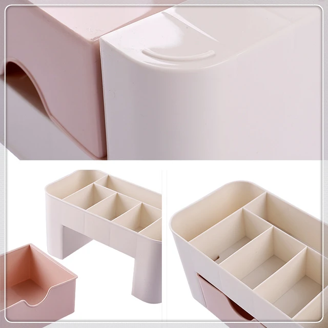 Msjo Makeup Organizer Box Jewelry Necklace Nail Polish Earring Plastic Makeup Box Home Desktop Organizer For Cosmetics -