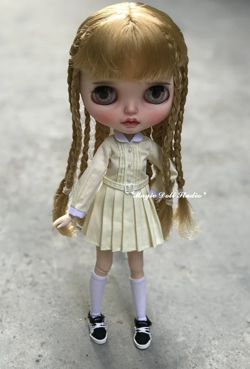[MG670] Новинка бесплатная доставка платье для куклы neoblythe # плиссированное с