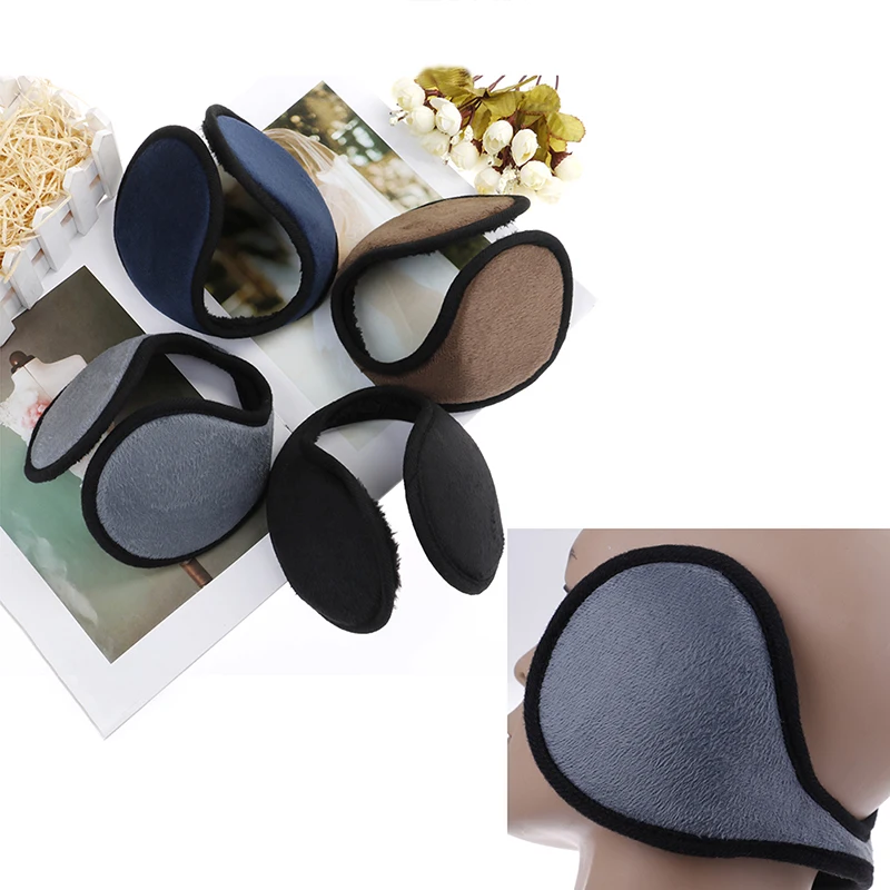 1Pc Black/Coffee/Gray/Navy Blue Earmuff Apparel Accessories Unisex Earmuff Winter Ear Muff Wrap Band Ear Warmer Earlap Gift