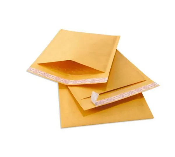 100 шт./лот желтая Крафтовая бумага воздушно-пузырчатой упаковочной пленкой подарки посылка конверты