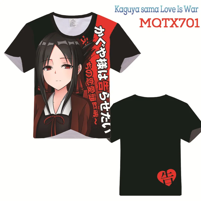 Аниме Cosroad Kaguya sama: Love Is War Shinomiya Chika Fujiwara футболка для косплея мужчин и женщин летняя