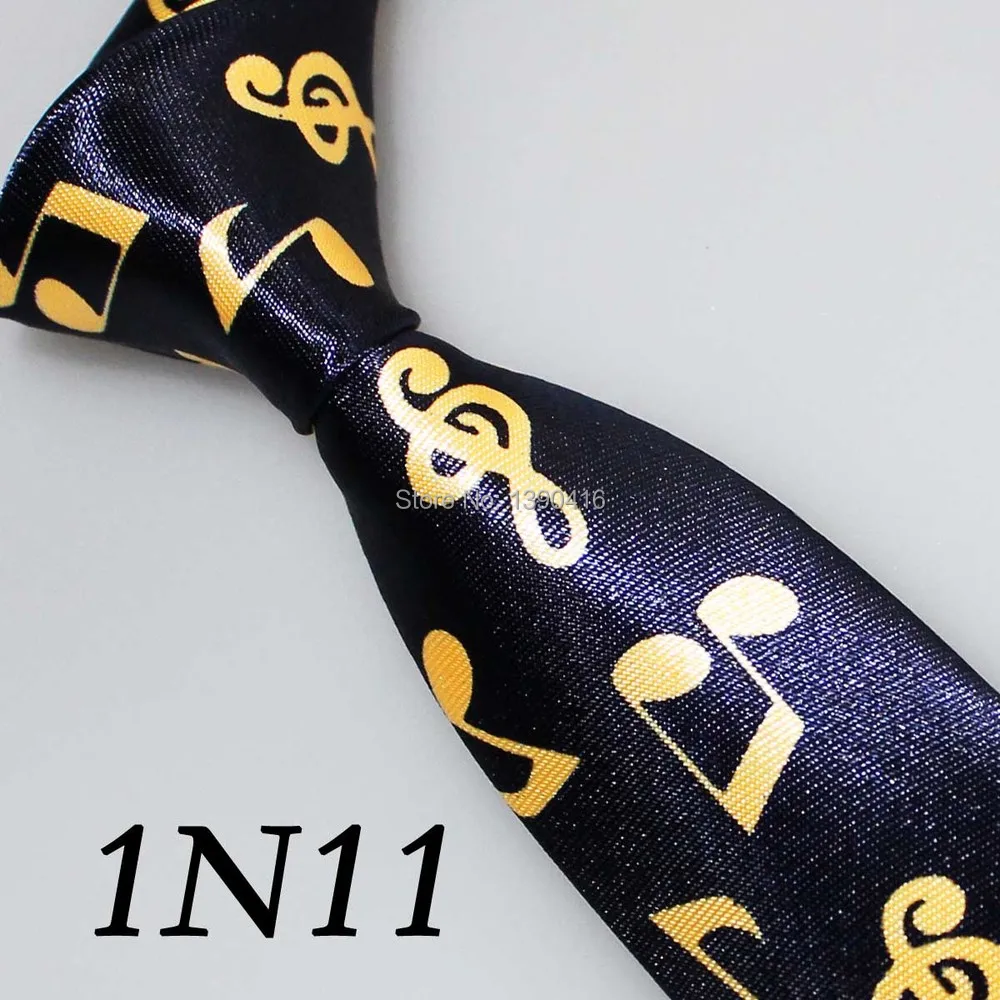 

XINCAI Cheap Sell ! Latest Style Fashion/Business/Casual Yellow/dark blue Note mens shirts ties/mens skinny tie/casual styles