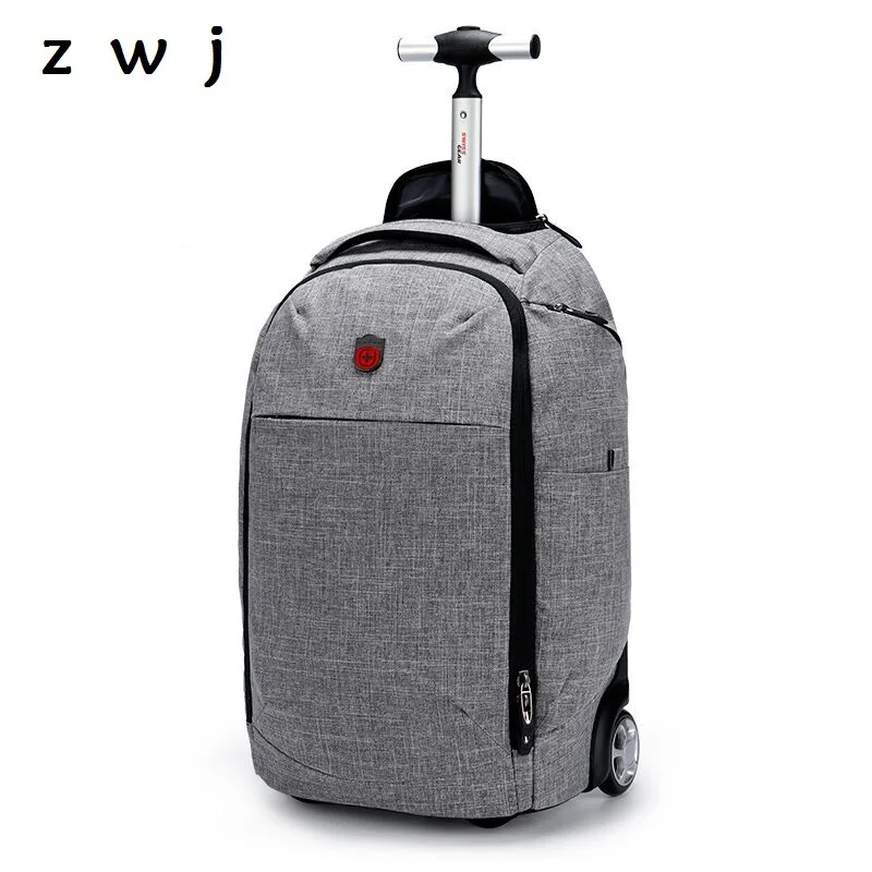 Suitcase Wheel Trolley Bag Shoulder Backpack Rolling Luggage 18 inch Men Carry On Travel Bag-in ...